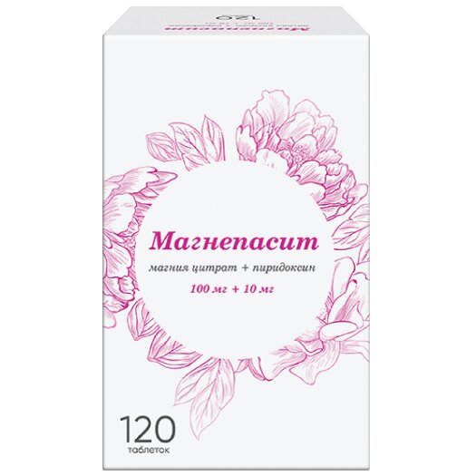 Магнепасит таблетки 100 мг+10 мг 120 шт.