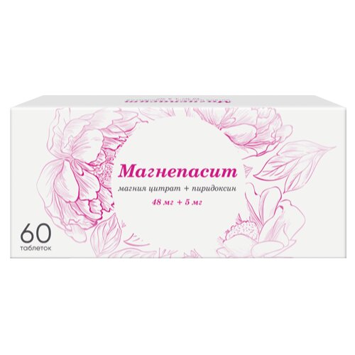 Магнепасит таблетки 48 мг+5 мг 60 шт.