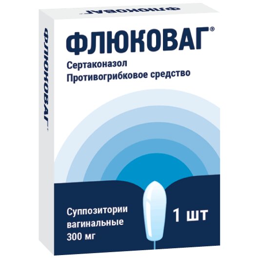 Флюковаг суппозитории вагинальные 300 мг 1 шт.