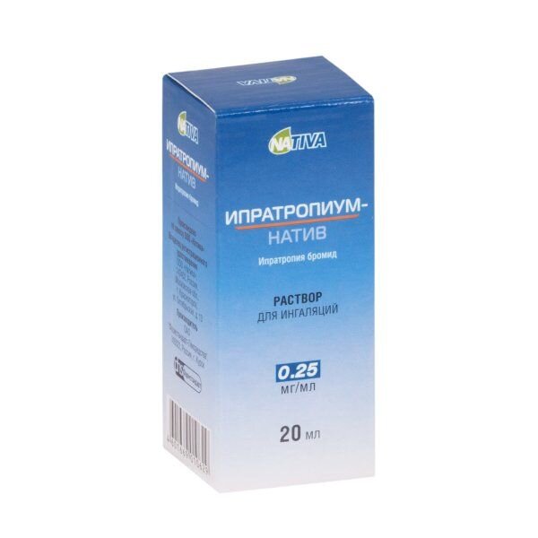 Ипратропиум-Натив раствор для ингаляций 0,25 мг/мл 20 мл флакон 1 шт.