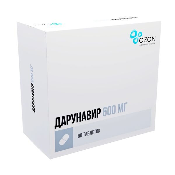 Дарунавир таблетки 600 мг 60 шт.