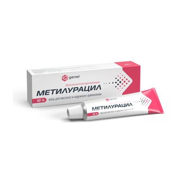 Метилурацил мазь для местного и наружного применения 10% 25 г туба 1 шт.