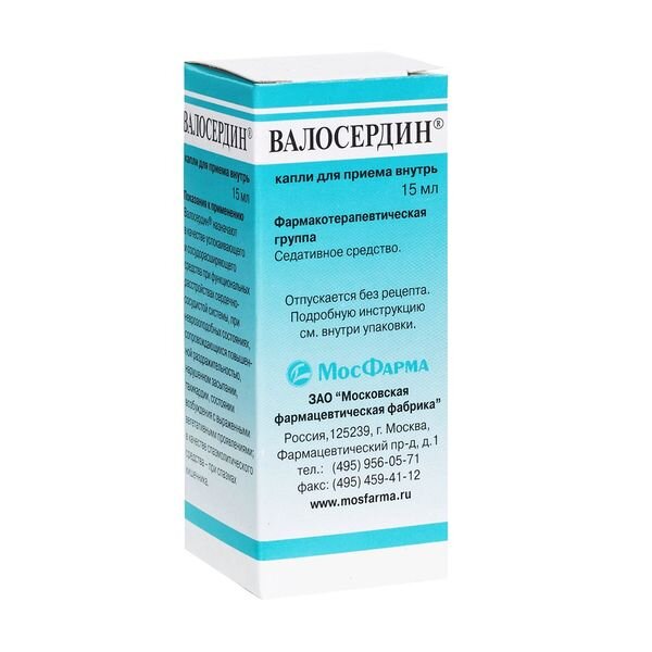 Валосердин капли для приема внутрь 15 мл