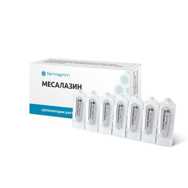 Месалазин суппозитории ректальные 500 мг 14 шт.