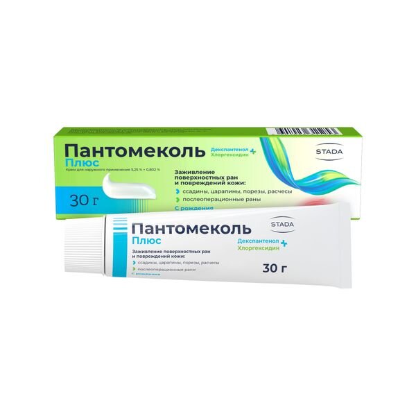 Пантомеколь Плюс крем для наружного применения 5,25%+0,802% 30 г