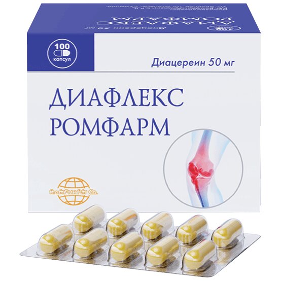 Диафлекс Ромфарм капсулы 50 мг 100 шт.