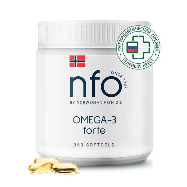 Омега-3 360 Norwegian Fish Oil капсулы 1450мг 360шт