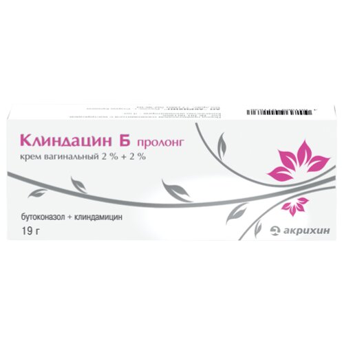 Клиндацин Б крем пролонгированный вагинальный 2%+2% туба 19 г