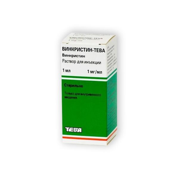 Винкристин-Тева раствор для внутривенно введения флакон 1 мг/мл 1 мл 1 шт.