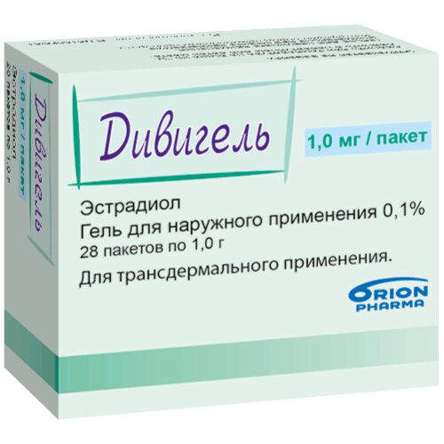 Дивигель гель трансдермальный 0,1% 1 г пакетики 28 шт.