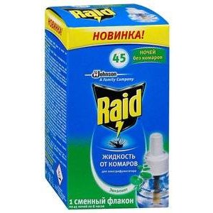 Жидкость от комаров Raid Эвкалипт на 45 ночей для фумигатора