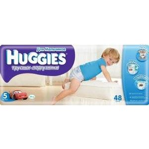 Подгузники-трусики для мальчиков Huggies размер 5 13-17 кг 48 шт.