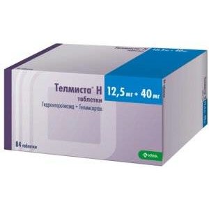 Телмиста Н таблетки 12,5+40 мг 84 шт.