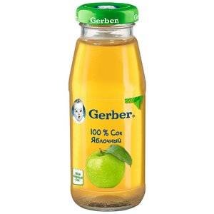 Сок Gerber яблоко с 4 мес. 175 мл