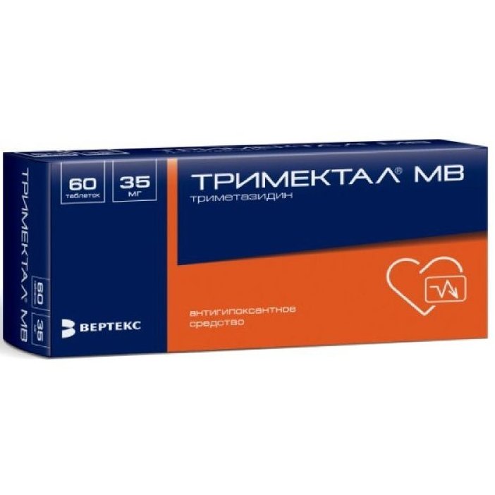 Тримектал МВ таблетки с модифицированным высвобождением 35 мг 60 шт.