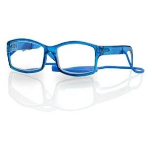 Корригирующие oчки +1.5 глянцевые пластик со шнурком синие 42735/2