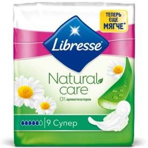 Прокладки Libresse Natural Care Ultra Super гигиенические 9 шт.