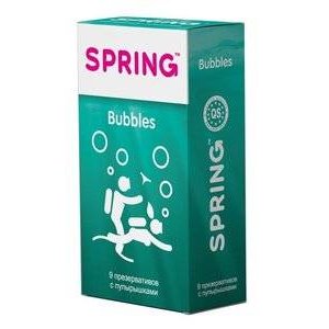 Презервативы Spring Bubbles с пупырышками 9 шт.