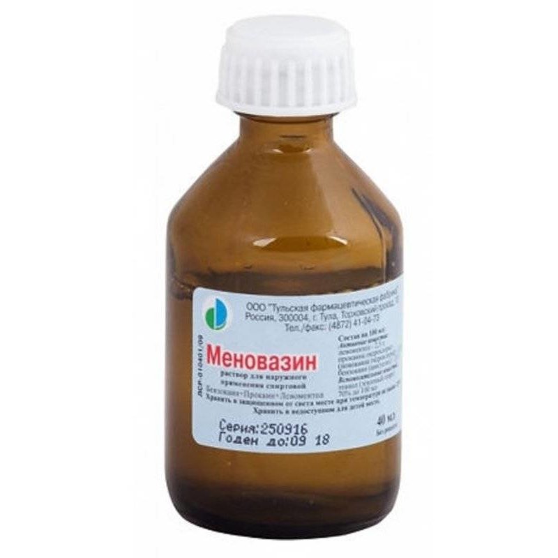 Меновазин раствор для наружного применения флакон 40 мл