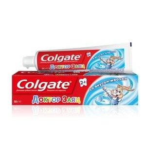 Детская зубная паста Colgate Доктор Заяц со вкусом жвачки 50 мл