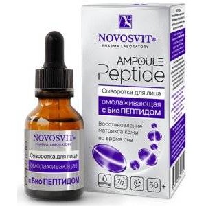 Сыворотка для лица Novosvit Ampoule Peptide омолаживающая с биопептидом 25 мл