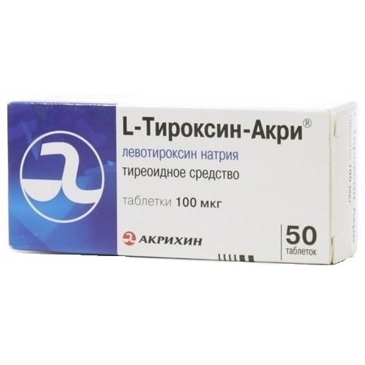 L-Тироксин Акрихин таблетки 100 мкг 50 шт.