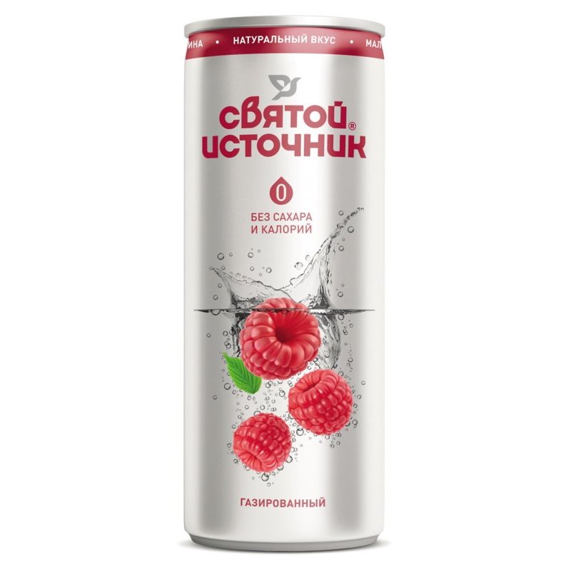 Вода газированная Святой источник Малина 0,33 л