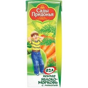 Нектар Сады Придонья Яблоко/Морковь с 5 мес., 200 мл