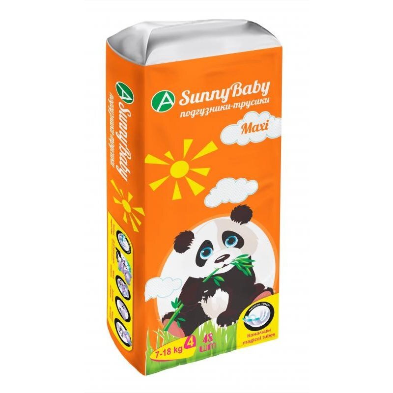 Подгузники-трусики SunnyBaby Maxi 7-18 кг 48 шт.