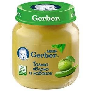 Пюре Gerber Яблоко-кабачок с 5 мес. 130 г