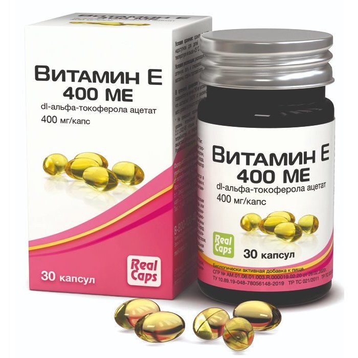 Витамин Е Realcaps 400 МЕ капсулы 30 шт.