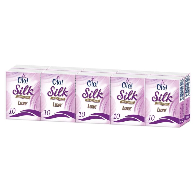Платочки носовые бумажные Ola! Silk Sense Luxe compact 10 шт. x 10