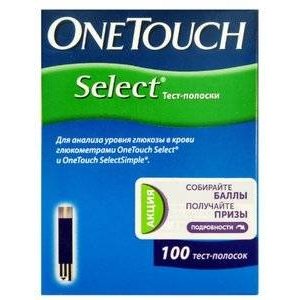 Тест-полоски One Touch Select 100 шт.