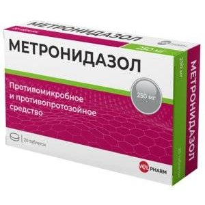 Метронидазол Велфарм таблетки 250 мг 20 шт.