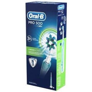 Электрическая зубная щетка Oral-B Pro 500 Cross Action blue 1 шт.