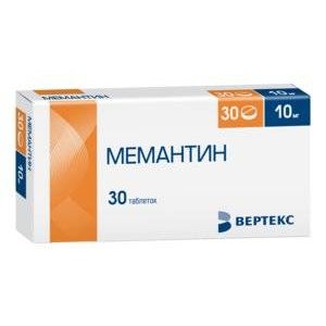 Мемантин таблетки 10 мг 30 шт.