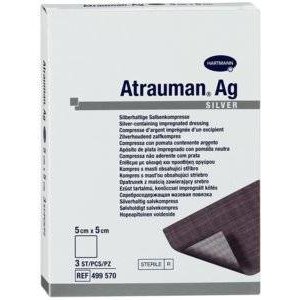 Мазевая повязка Hartmann Atrauman Ag с серебром 5х5 см 3 шт.