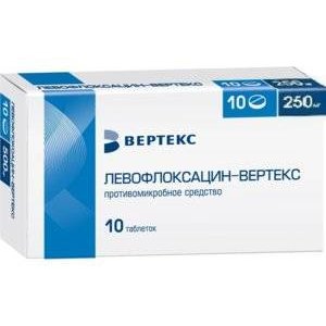 Левофлоксацин-Вертекс таблетки 250 мг 10 шт.