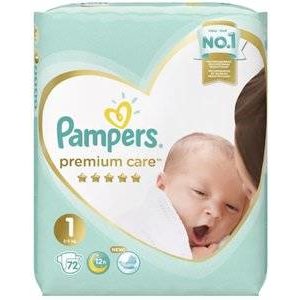 Подгузники Pampers Premium Care Newborn размер 1 2-5 кг 72 шт.