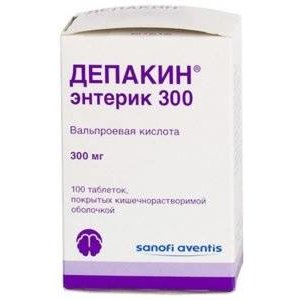 Депакин Энтерик таблетки 300 мг 100 шт.