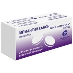 Мемантин Канон набор таблетки 5 мг, 10 мг, 15 мг, 20 мг 28 шт.