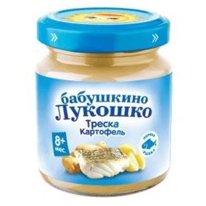 Пюре Бабушкино Лукошко треска с картофелем с 8 мес., 100 г