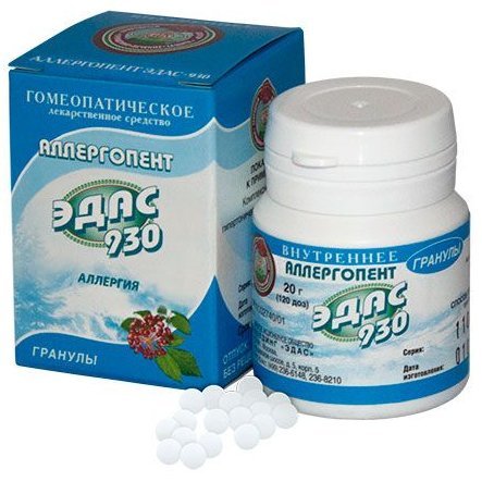 Эдас-930 Аллергопент гранулы гомеопатические 20 г