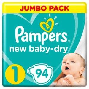 Подгузники Pampers New Baby-Dry размер 1 2-5 кг 94 шт.