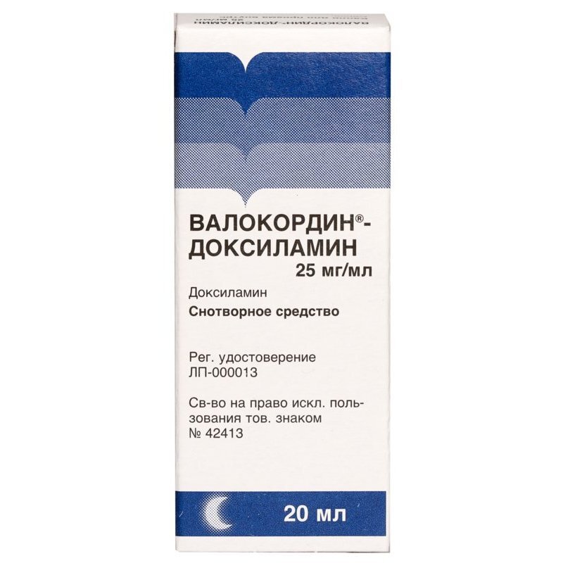 Валокордин-Доксиламин капли для приема внутрь флакон-капельница 20 мл