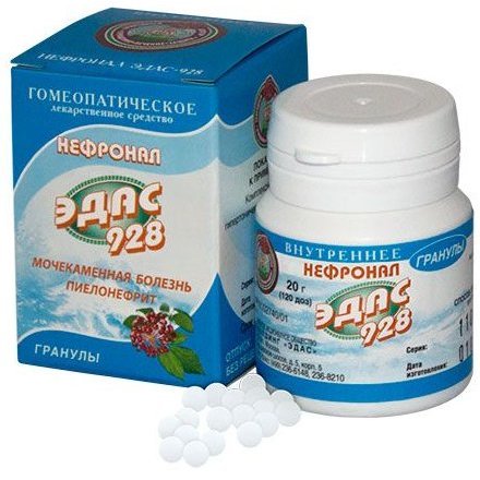 Эдас-928 Нефронал гранулы гомеопатические 20 г