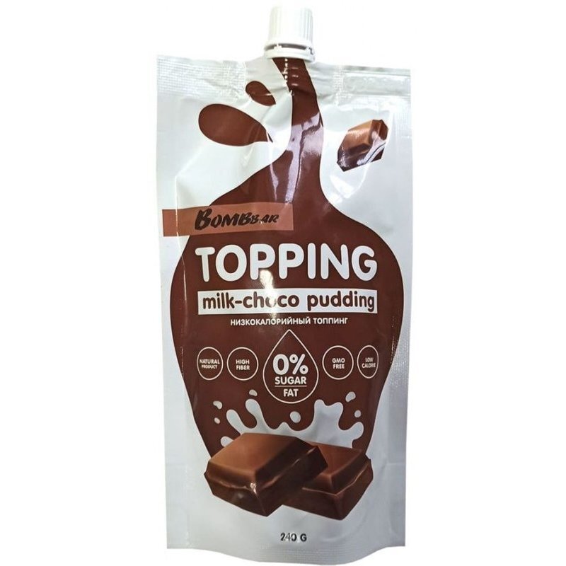 Топпинг сладкий BombBar молочно-шоколадный пудинг 240 г
