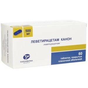 Леветирацетам Канон таблетки 500 мг 60 шт.