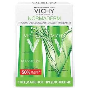 Набор Vichy Normaderm: гель для умывания 200 мл + лосьон очищающий сужающий поры 200 мл
