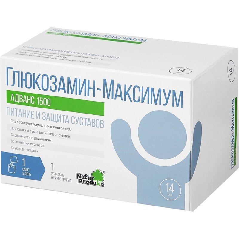 Глюкозамин-Максимум Адванс 1500 10 г саше 14 шт.
